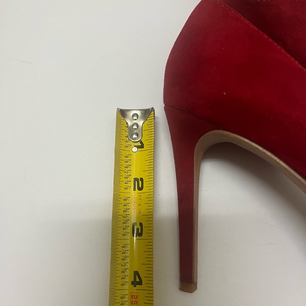 INC International Concepts Kenjay Dorsay Stilleto Heels shoes Red Size 9 - Picture 7 of 11